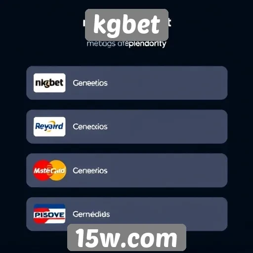 Métodos de pagamento disponíveis no kgbet